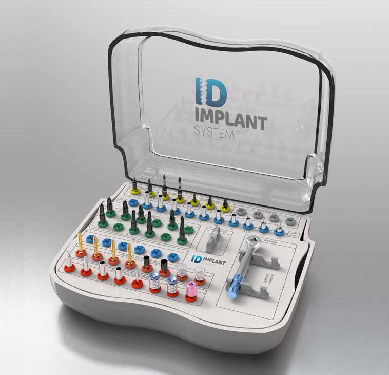 ID Implant kataloğundaki logolu cerrahi set